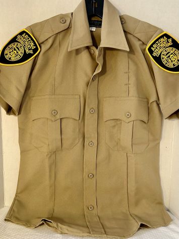 ARIZONA DEPARTMENT OF CORRECTIONS - AZ DOC - CLASS B SHORT SLEEVE UNIFORM SHIRT.